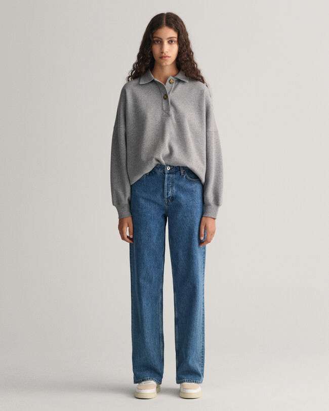 Jeans med raka, relaxed ben