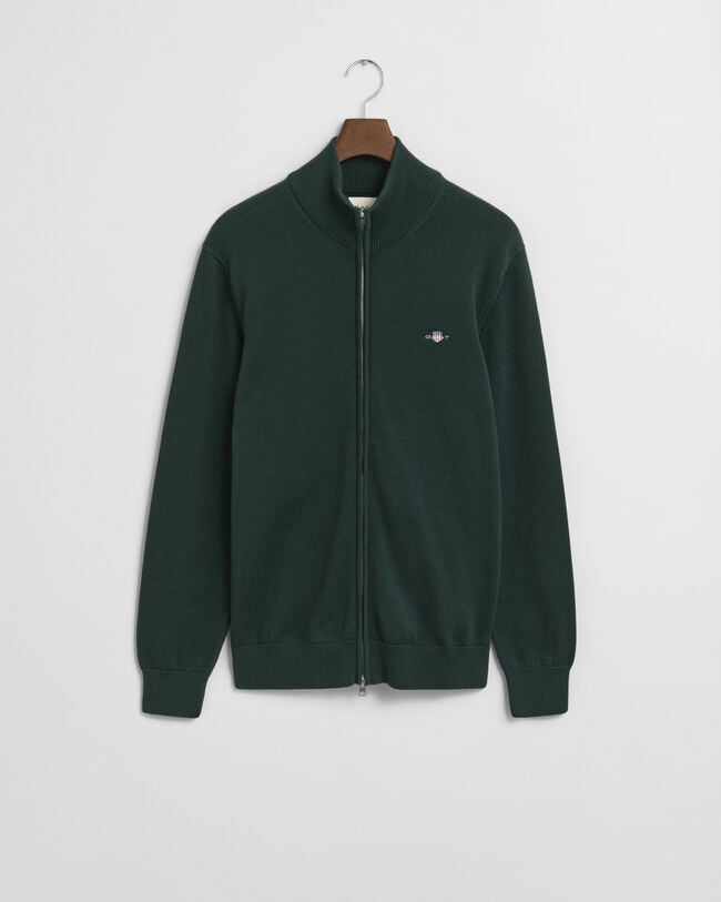 Casual Cotton kofta med dragkedja