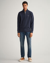 Waffle half-zip sweatshirt