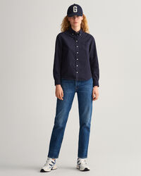 Regular fit plaggf&auml;rgad oxfordskjorta