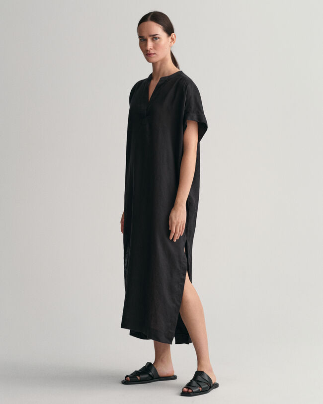 Popover kort&auml;rmad linnekaftan