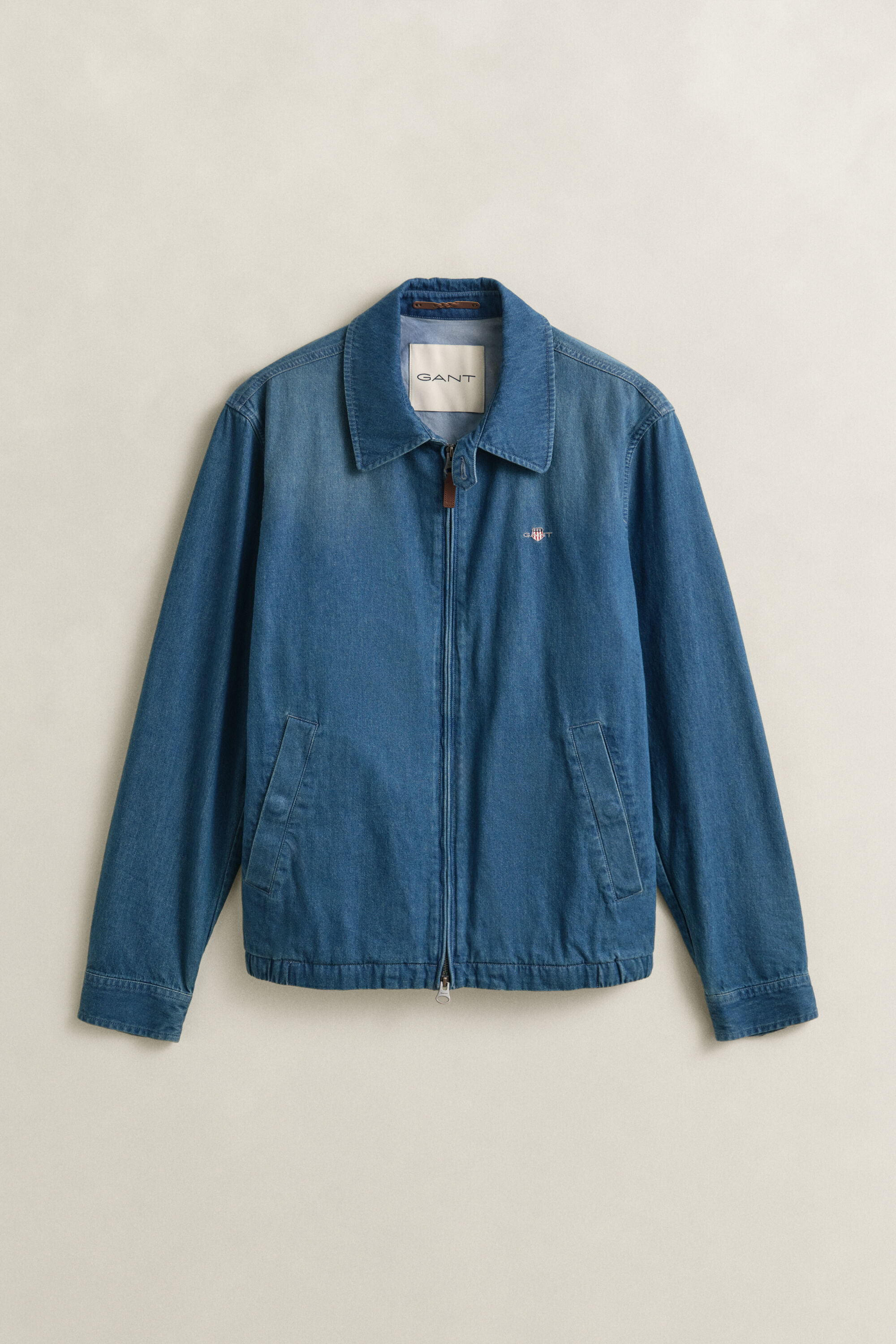 Indigofärgad Windcheater-jacka