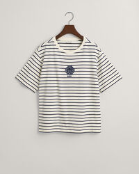 Randig T-shirt med monogram