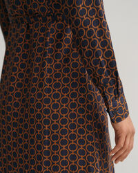 Slim fit Geometric skjortkl&auml;nning