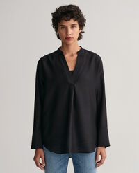 Relaxed fit blus med st&aring;krage