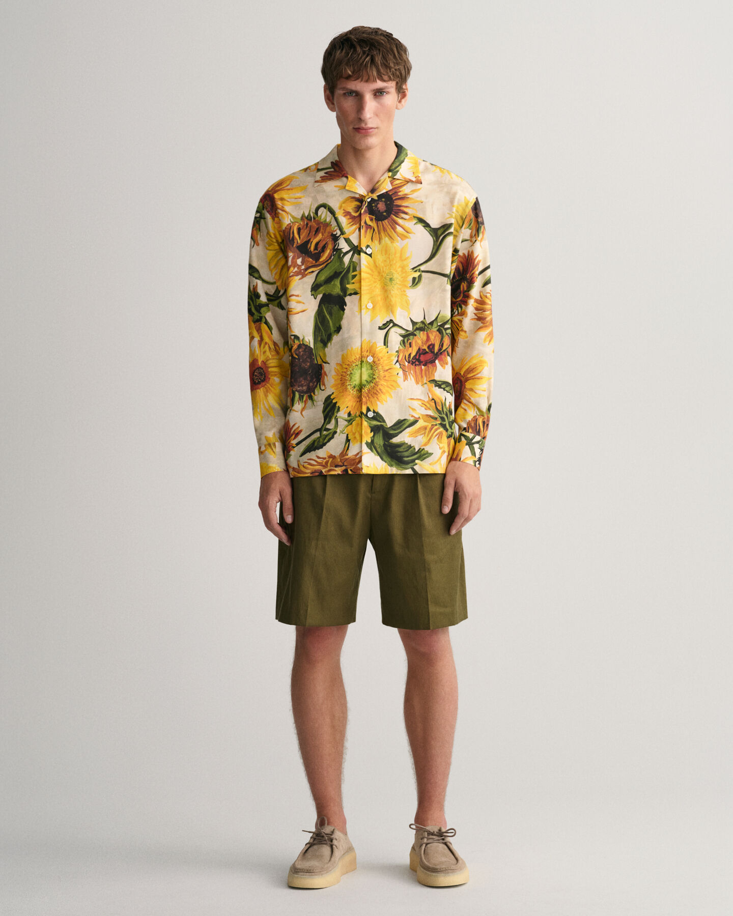 Kostymshorts i bomull och linne