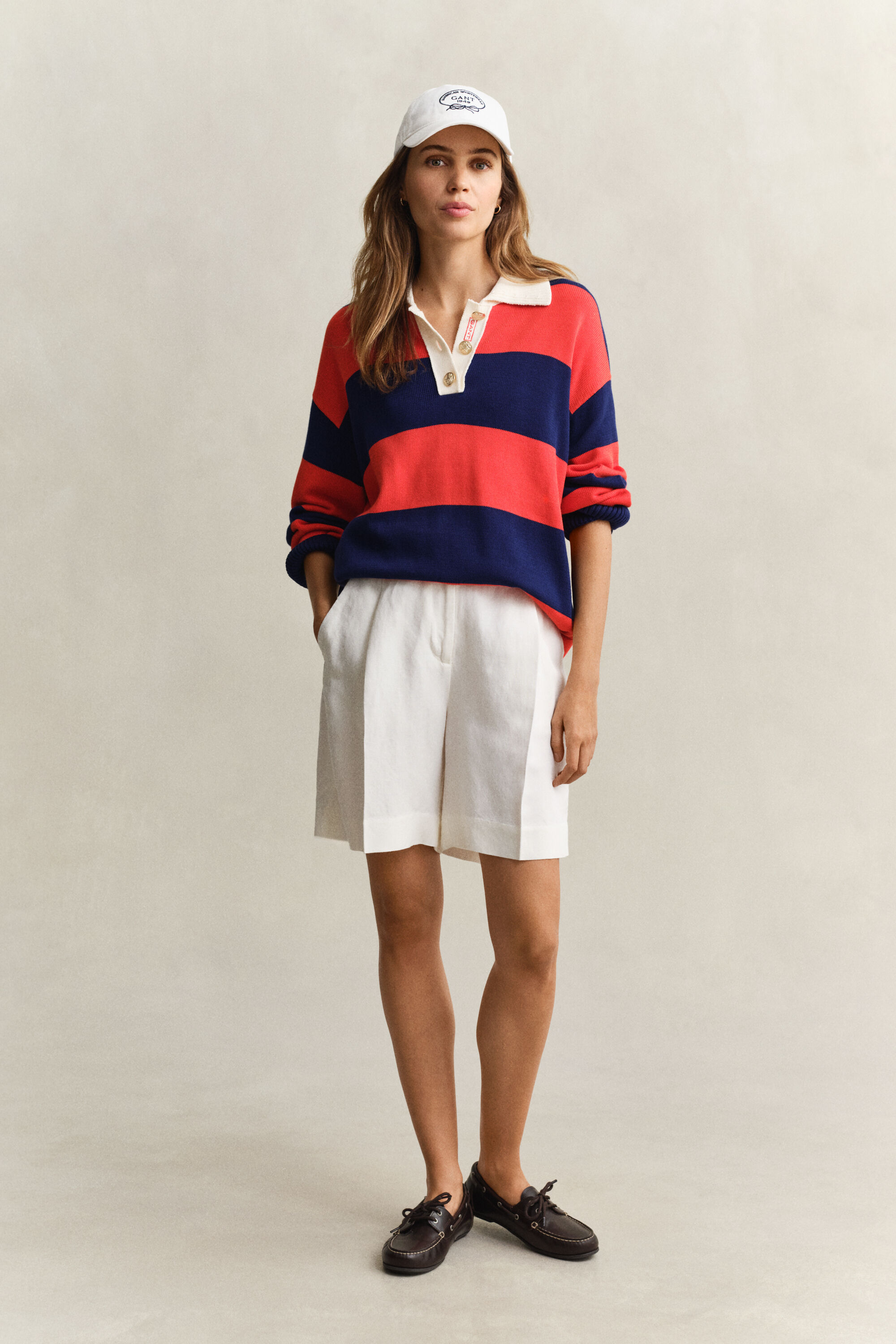 Skräddarsydda shorts i linneblandning