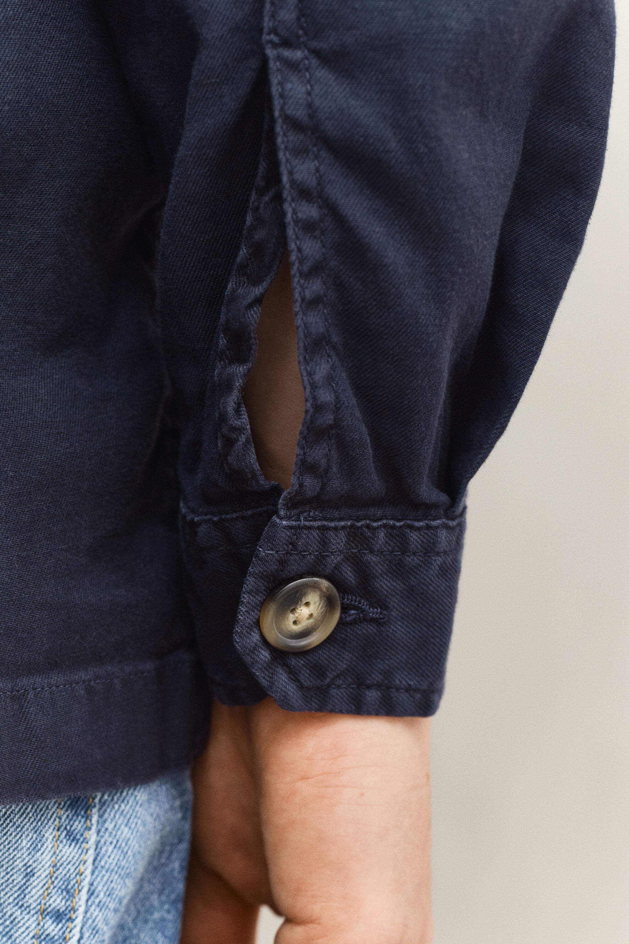 Skjortjacka i linneblandning