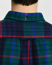 Regular fit rutig twillskjorta