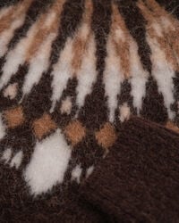 Rundhalsad Fair Isle-tröja i alpackablandning