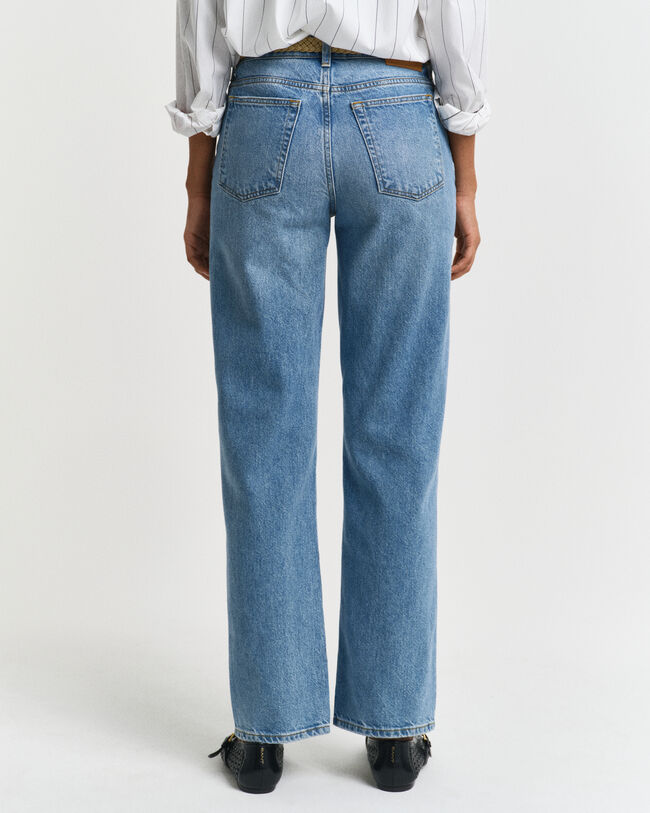 Rigid jeans med raka ben