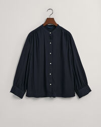 Relaxed fit blus med breda manschetter