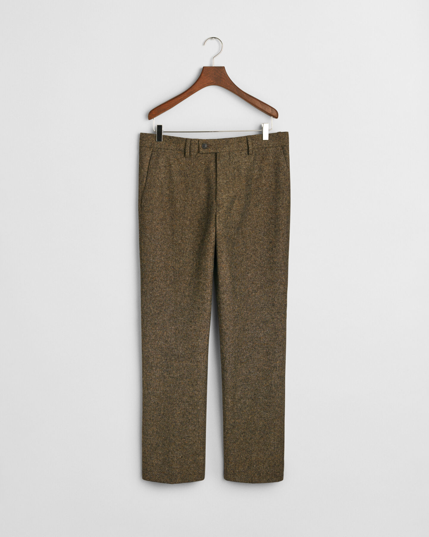 Slim fit kostymbyxor i donegalgarn