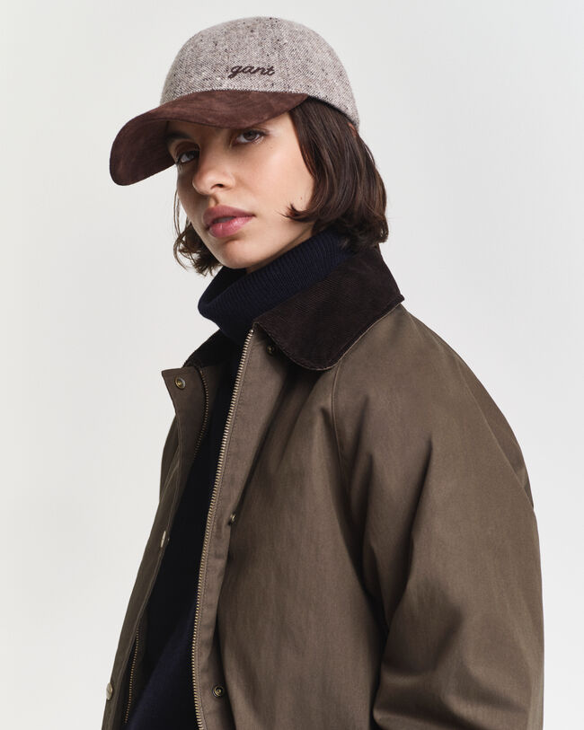 Keps i ull med textur