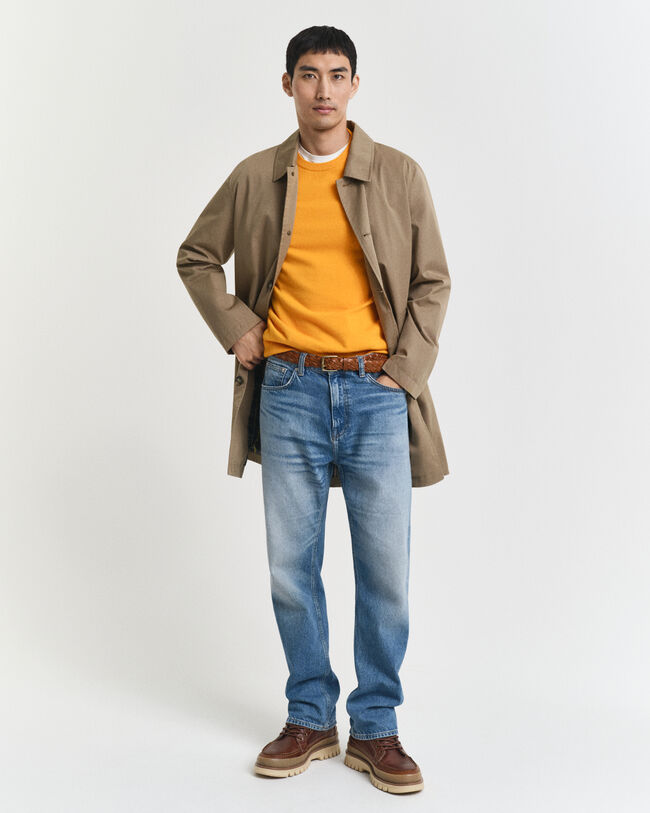 Rundhalsad tröja i superfin lammull