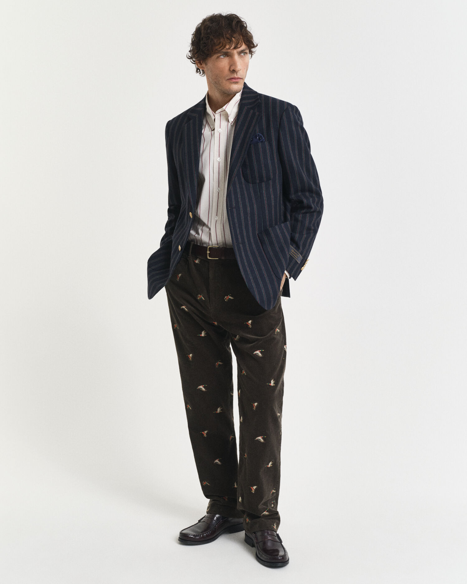 Relaxed fit Heritage randig poplinskjorta