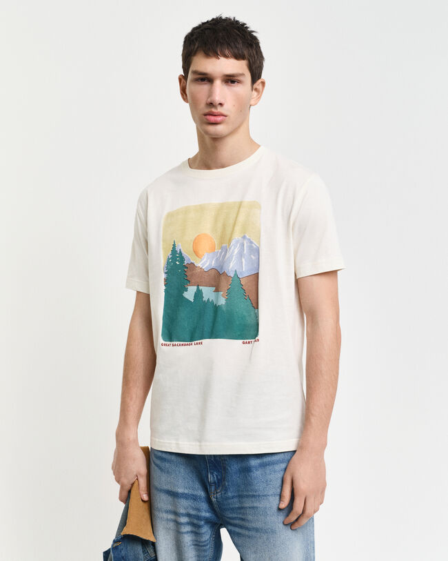 T-shirt med naturmotiv