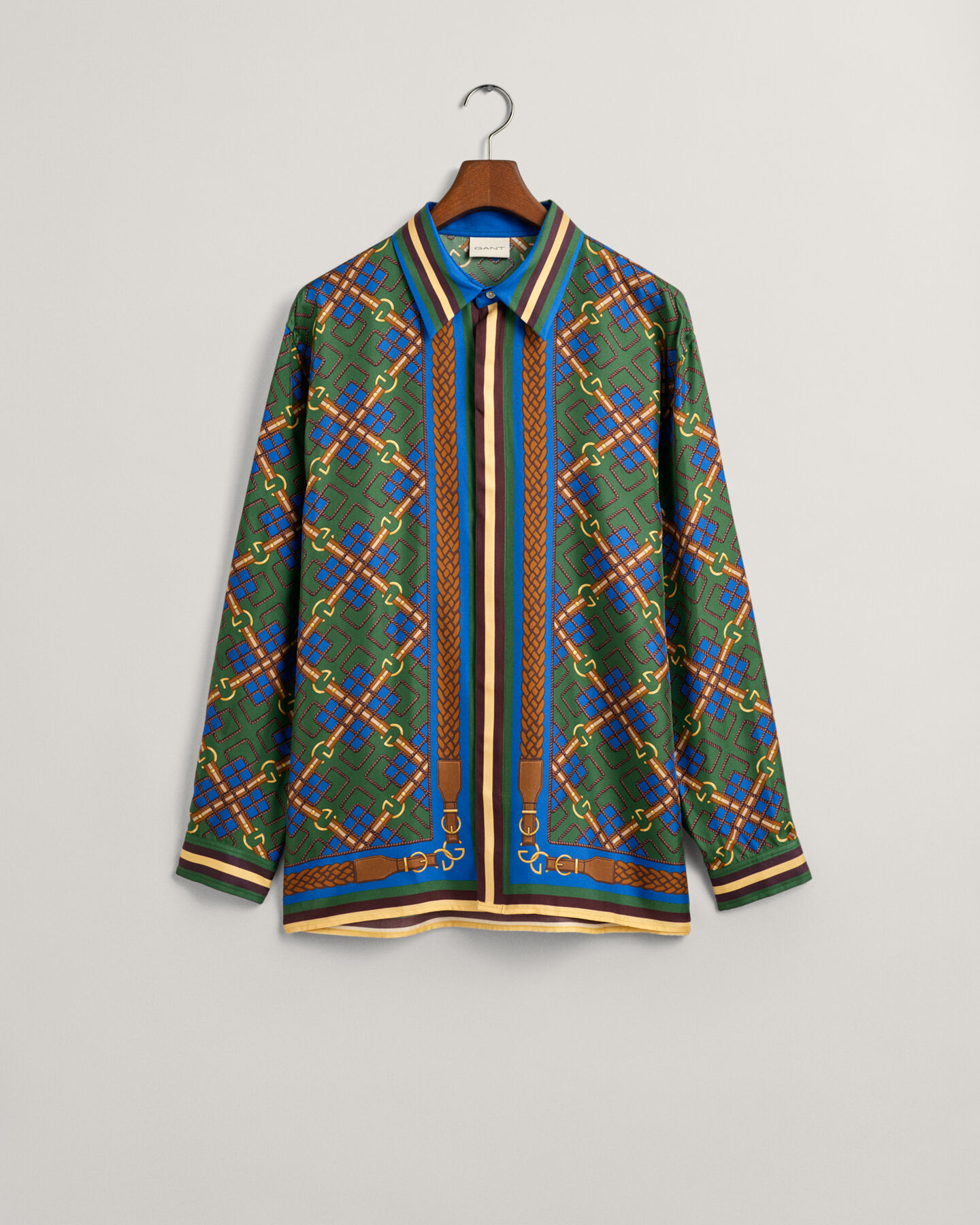 Relaxed fit Medallion sidenskjorta