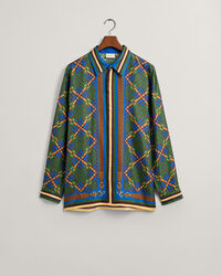 Relaxed fit Medallion sidenskjorta