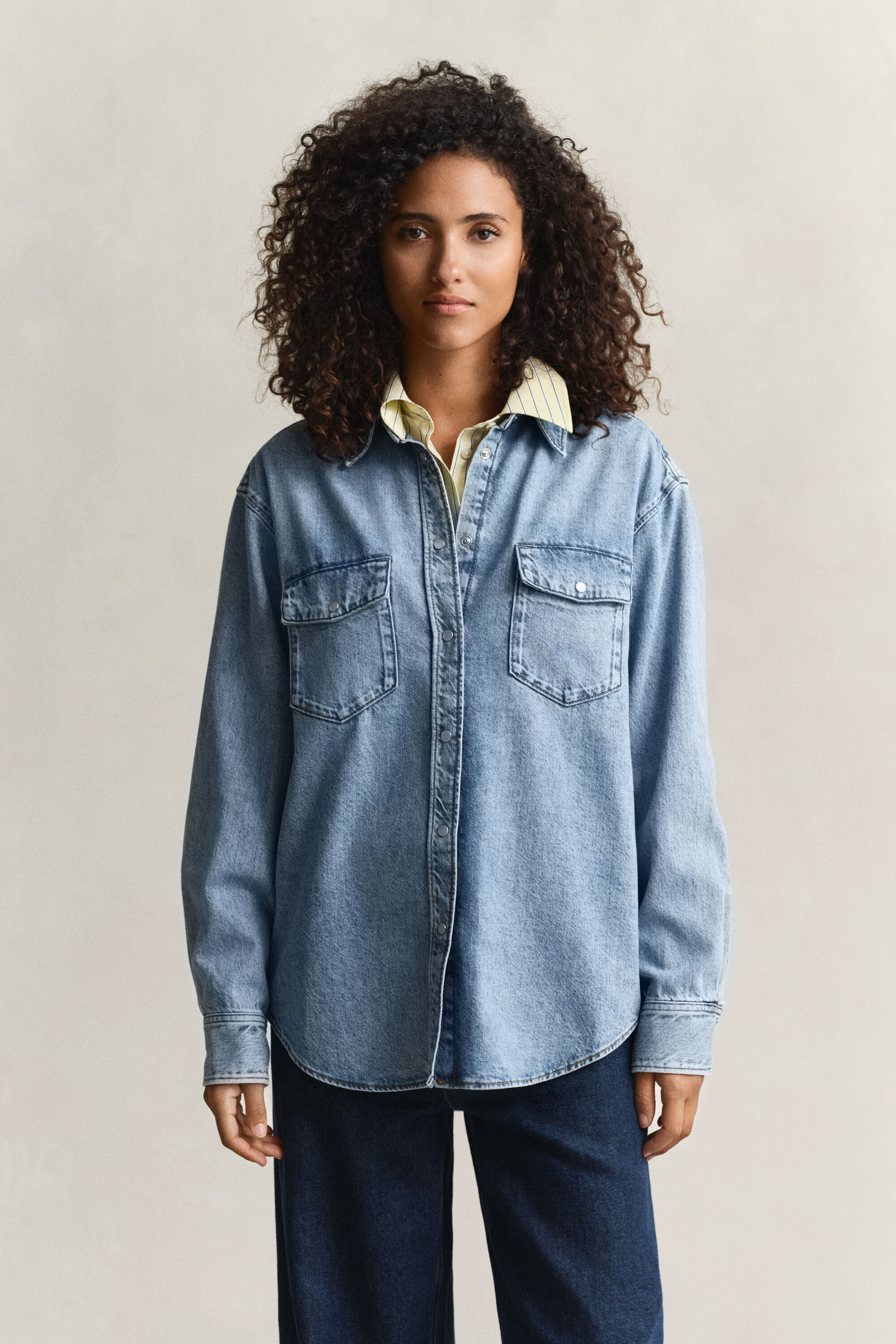 Relaxed fit denimskjorta