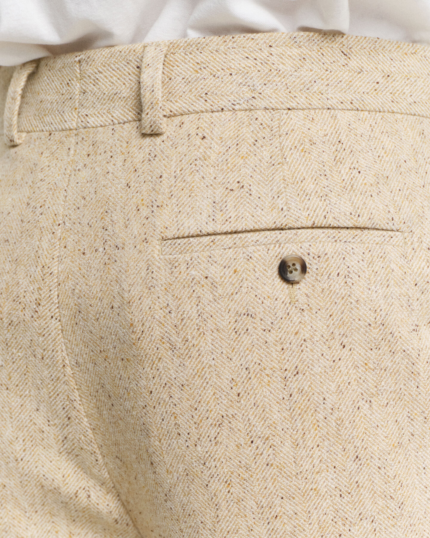 Relaxed fit kostymbyxor med fiskbensmönster