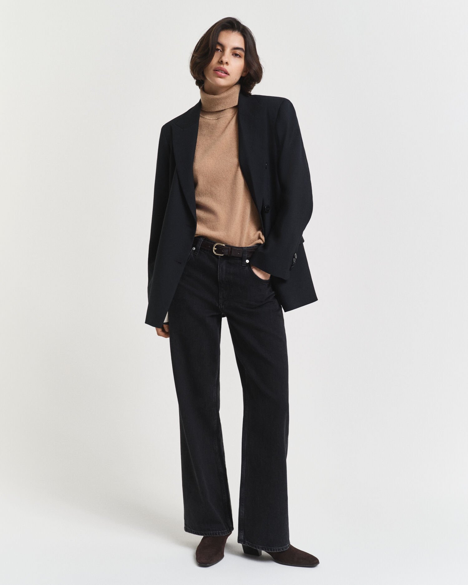 Kortärmad polotröja i kashmir