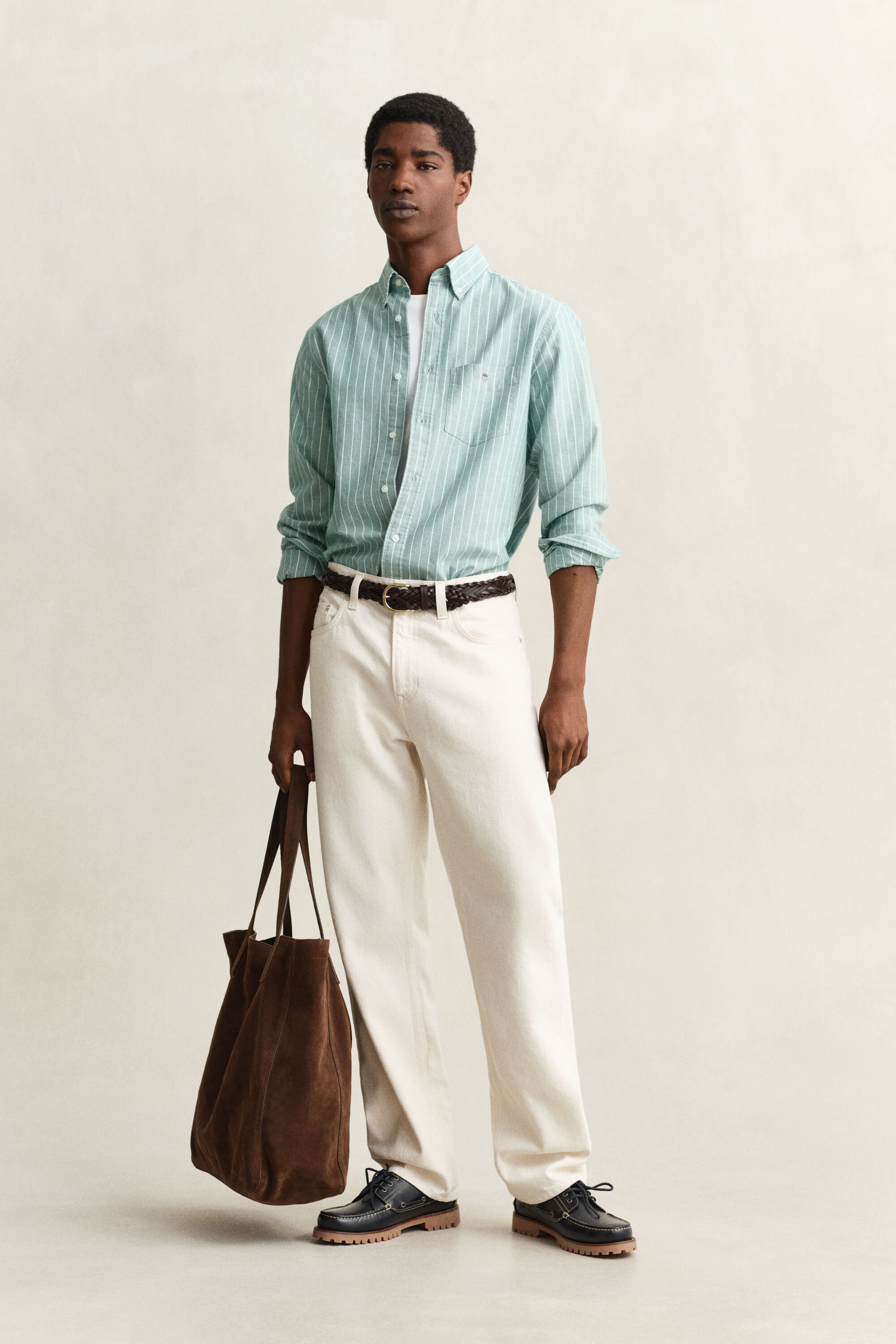 Klassisk randig oxfordskjorta