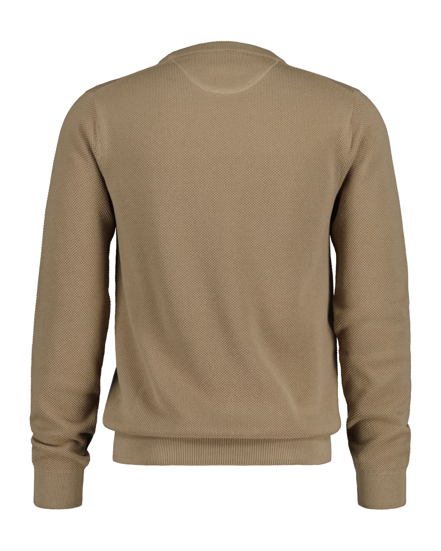 Rundhalsad tröja i bomullspiké