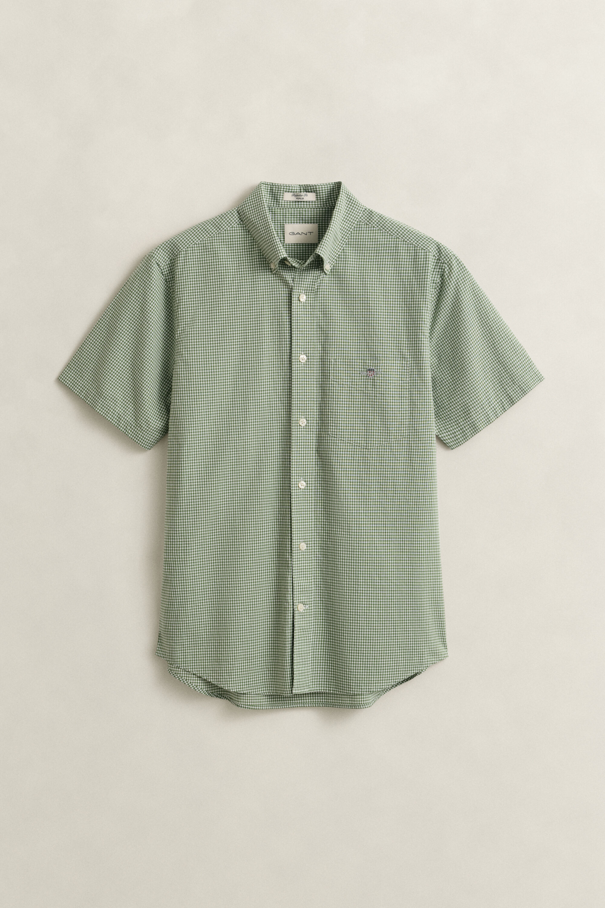 Gingham Classic Poplin Short Sleeve Shirt