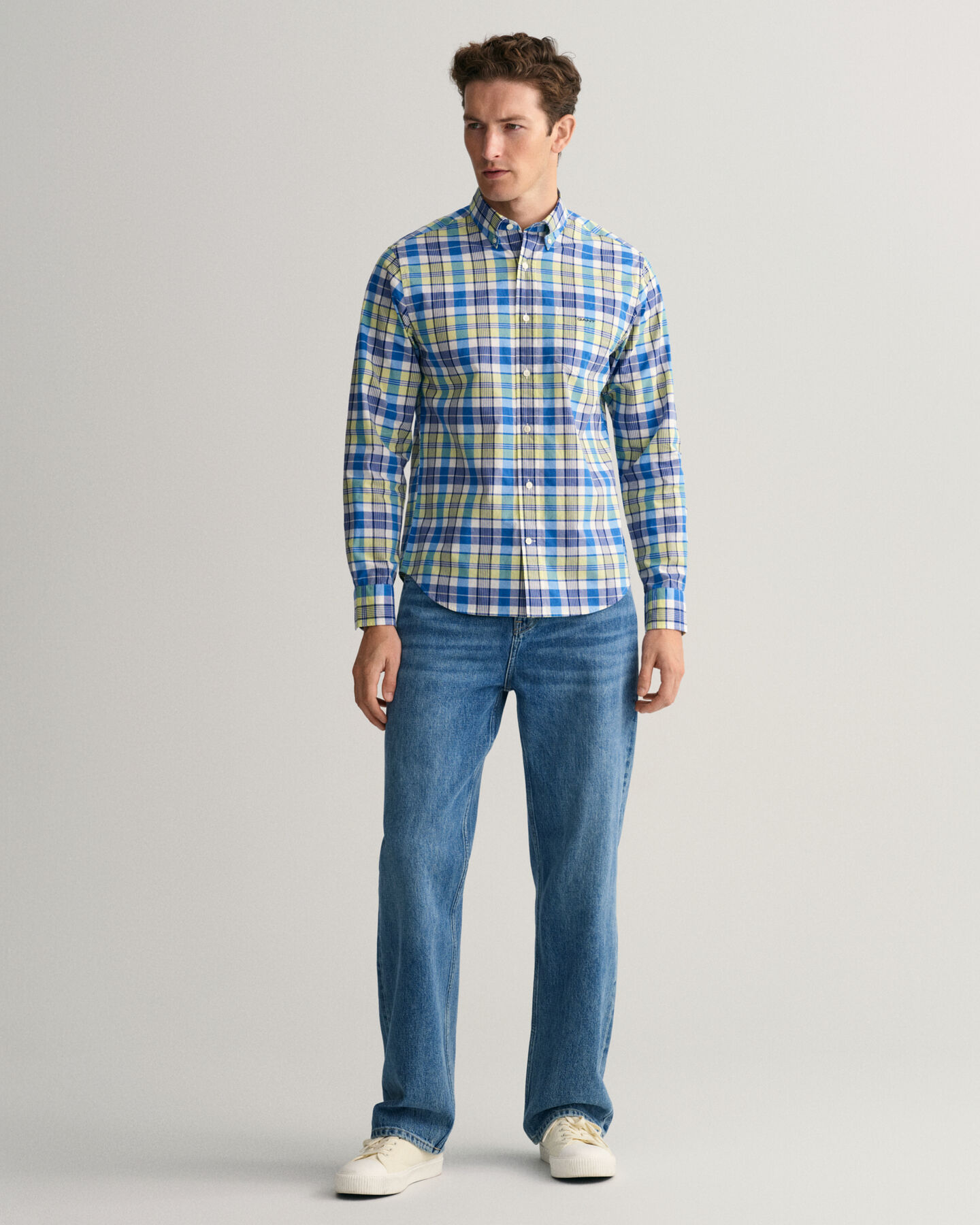 Regular fit färgglad rutig skjorta