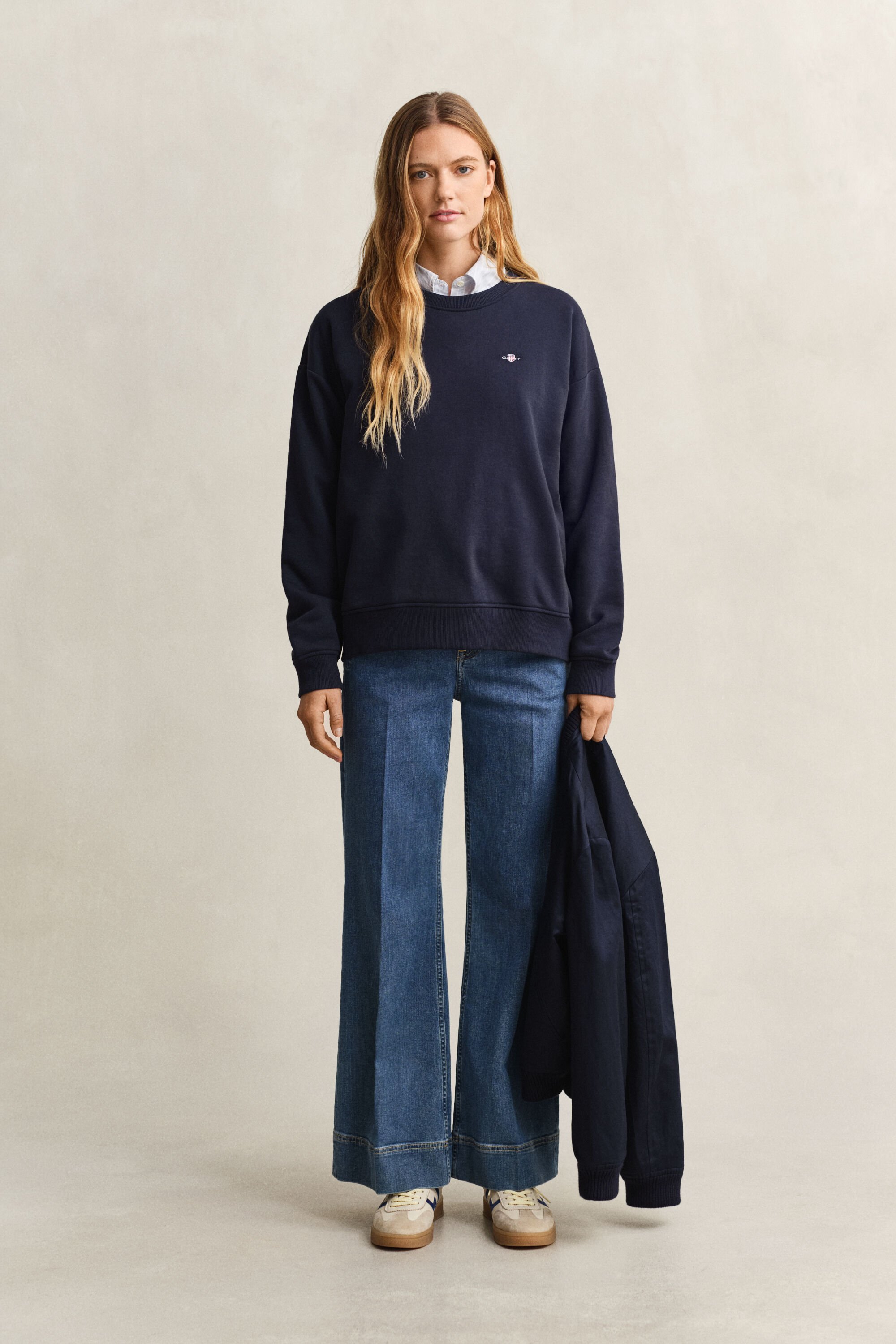 Shield sweatshirt med rund hals