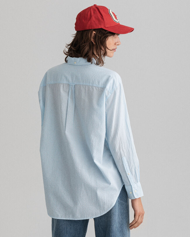 Relaxed fit ginghamvävd skjorta