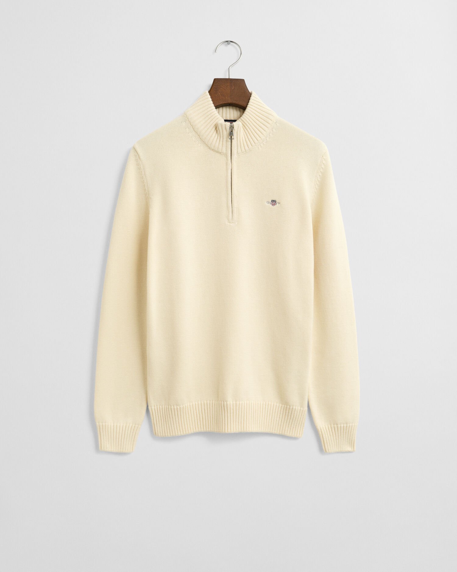 Teens casual bomullströja med half-zip
