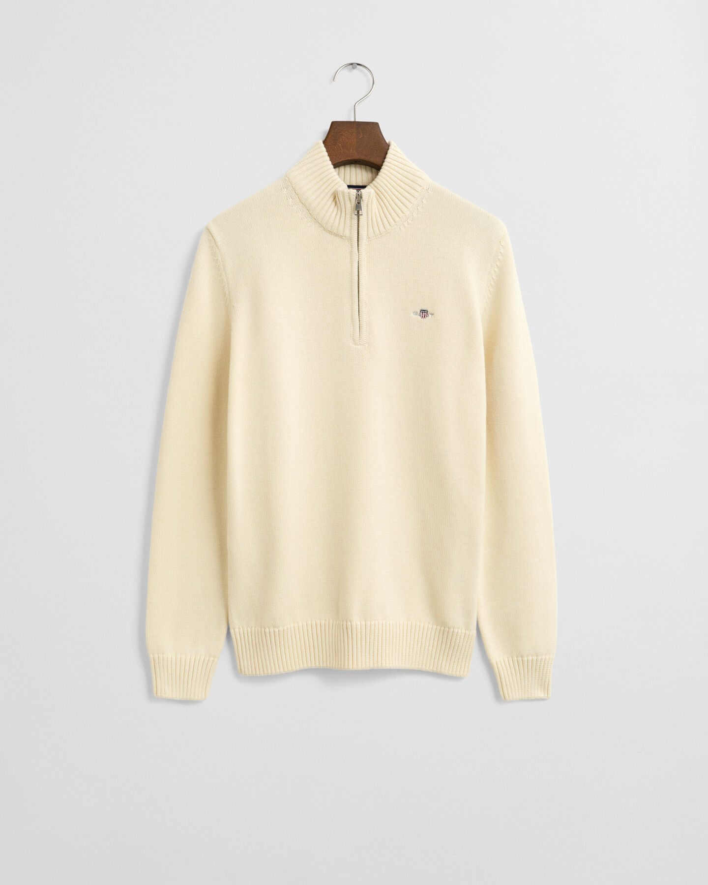 Teens casual bomullströja med half-zip