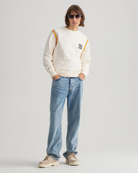 Tiger Badge sweatshirt med rund halsringning