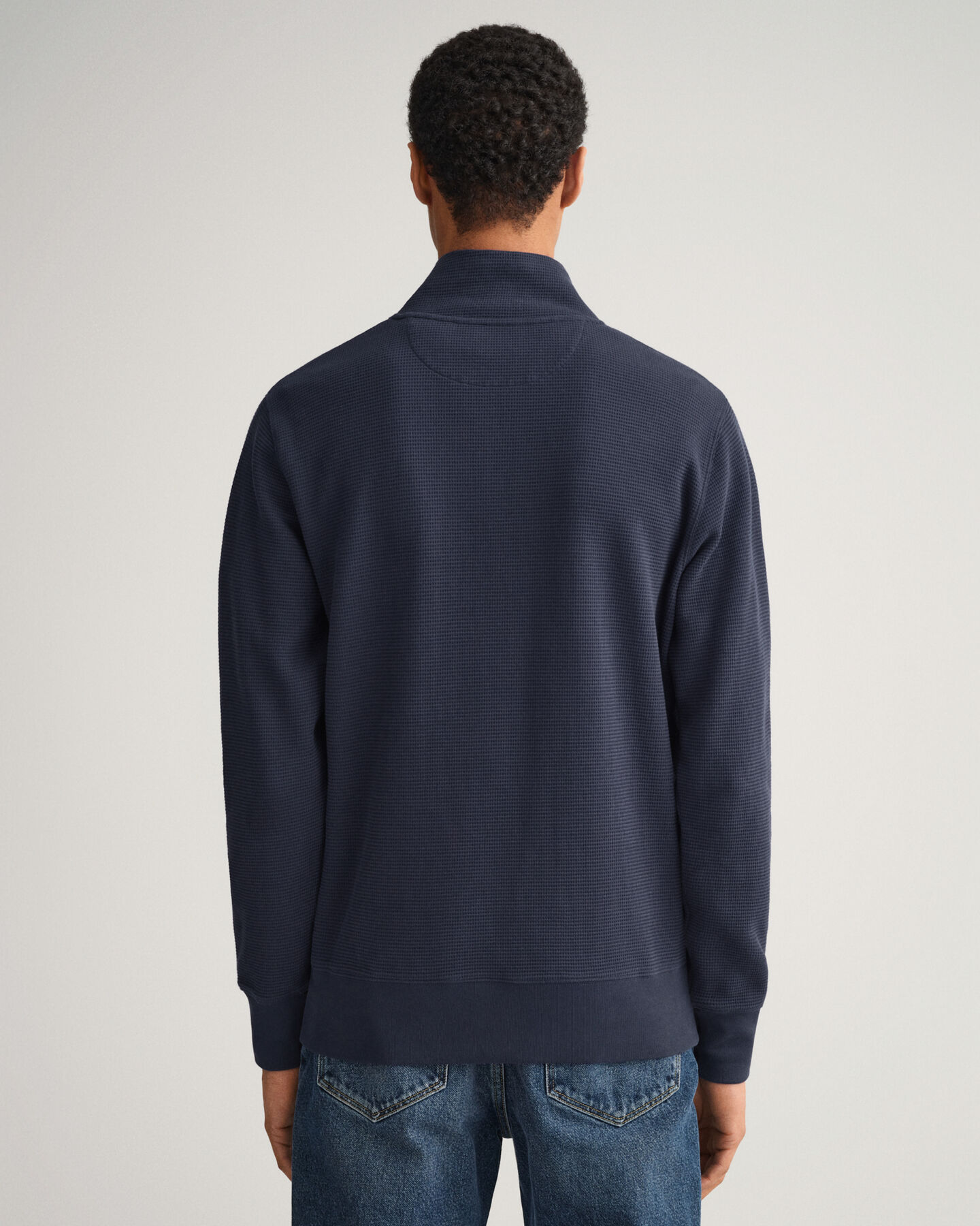 Waffle half-zip sweatshirt