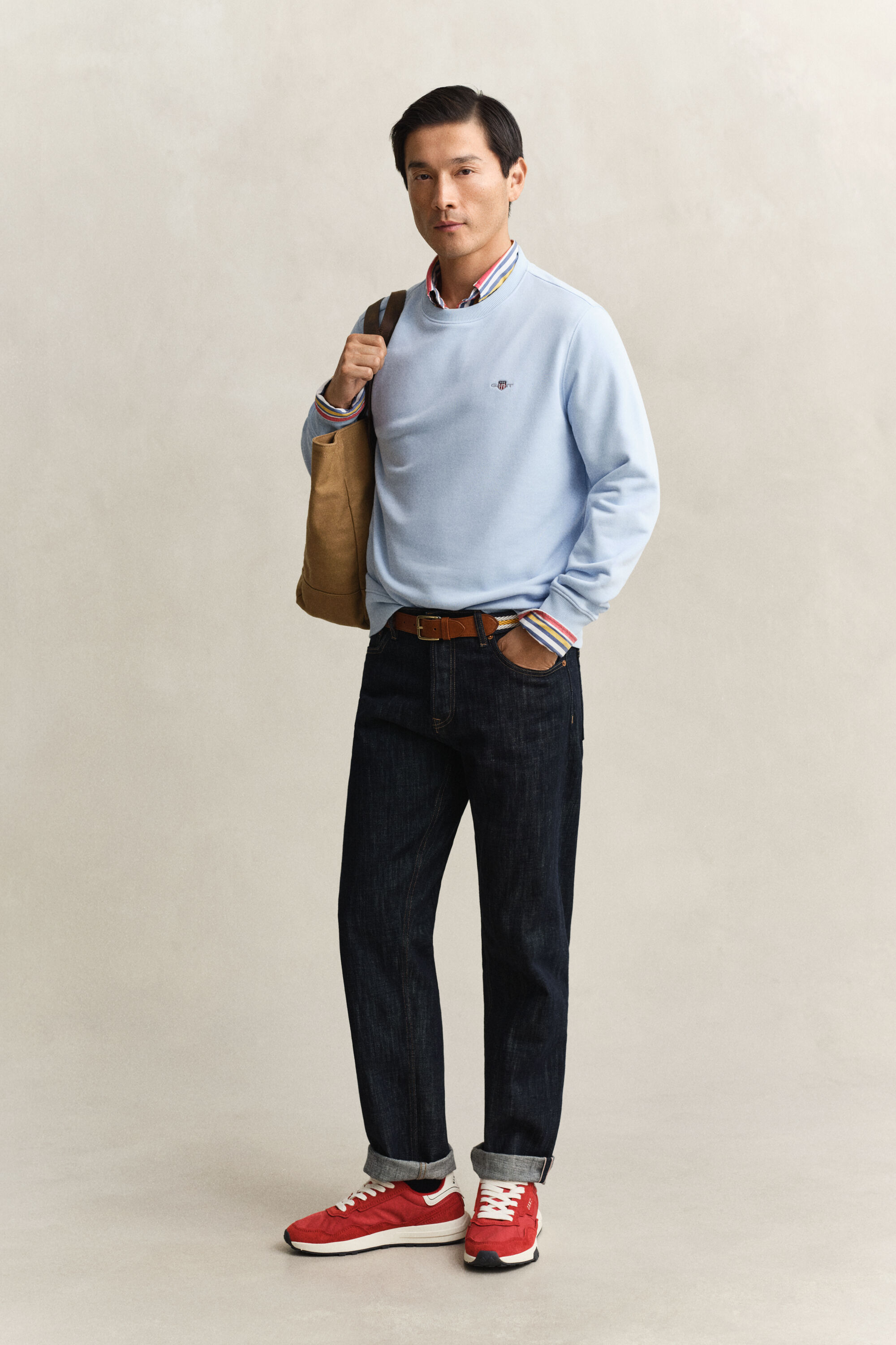 Shield sweatshirt med rund hals