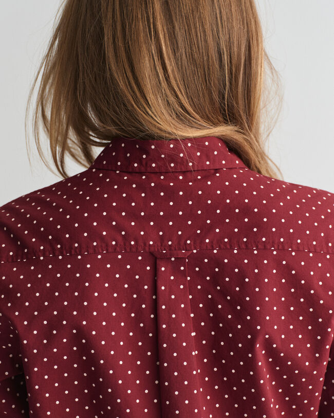 Regular fit prickig skjorta i bomullsvoile