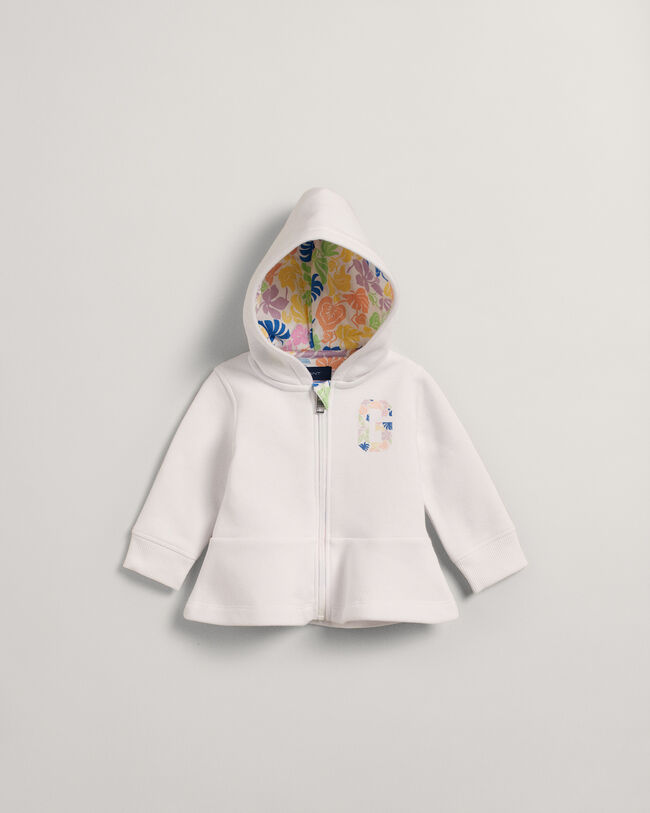 Baby Girl Tropical Print zip hoodie