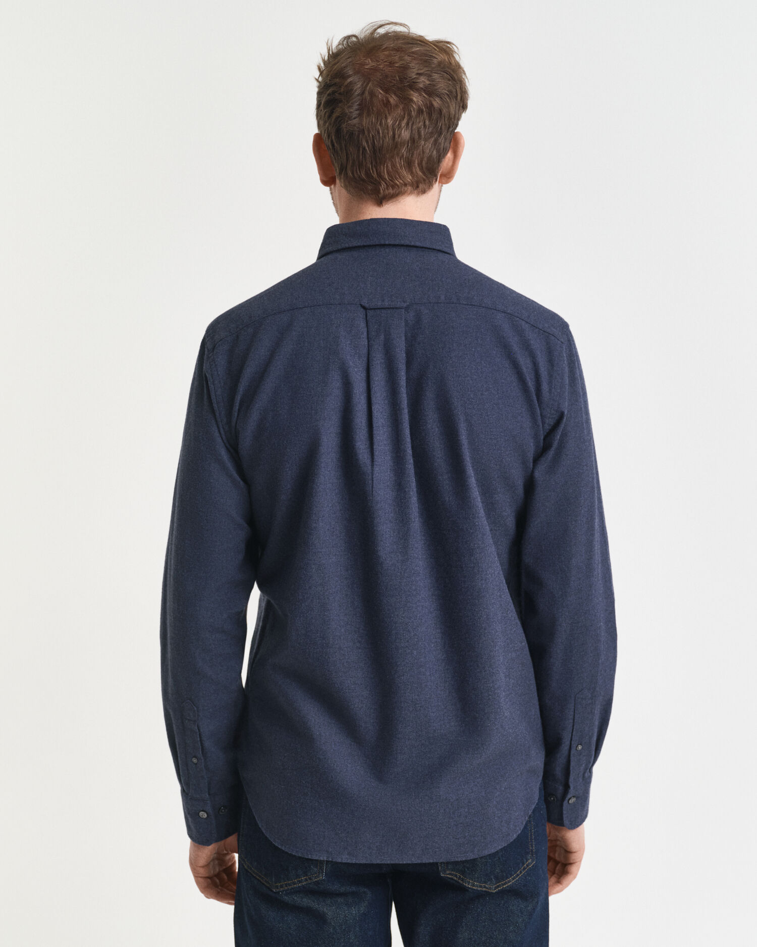 Regular fit melerad flanellskjorta