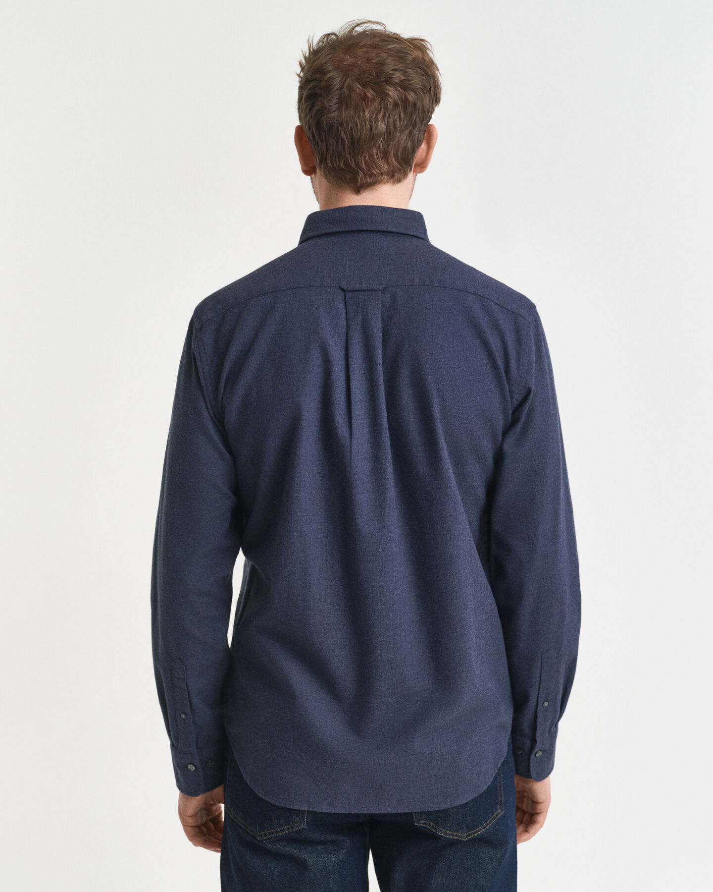 Regular fit melerad flanellskjorta