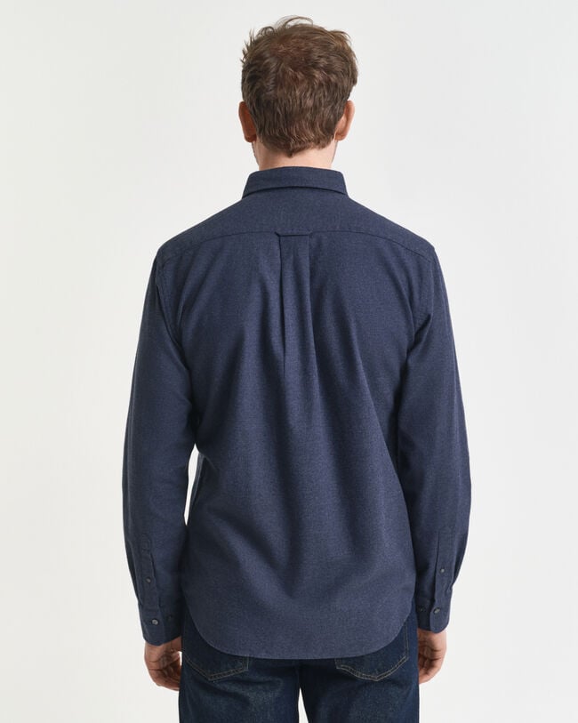 Regular fit melerad flanellskjorta