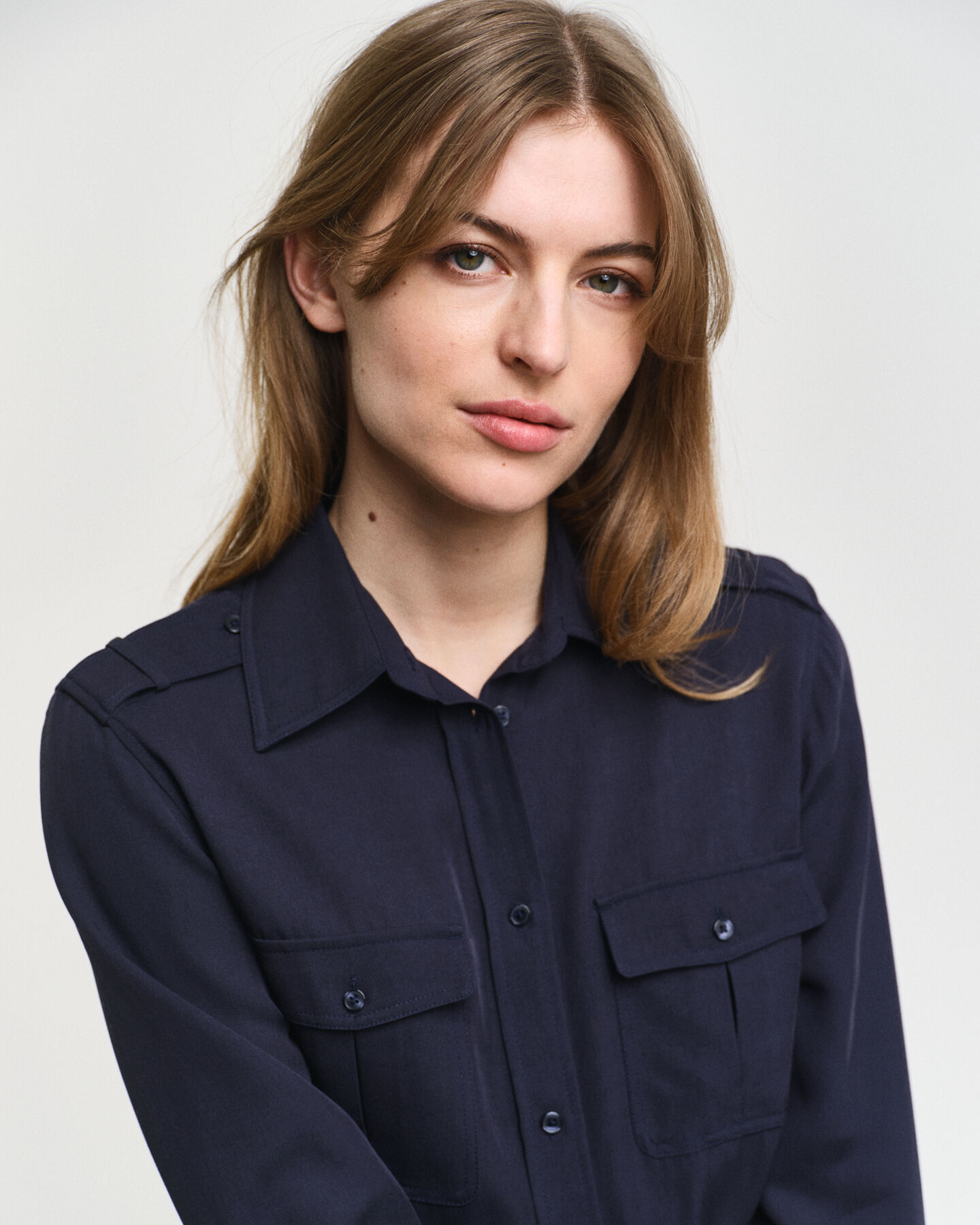 Skjortklänning med fickor