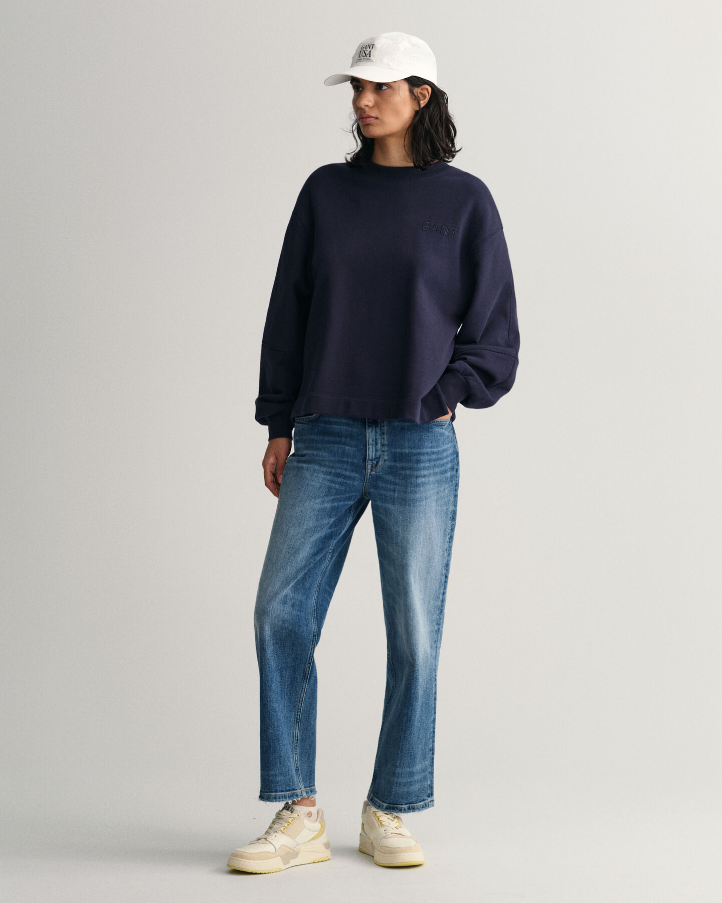 Logo sweatshirt med vid &auml;rm