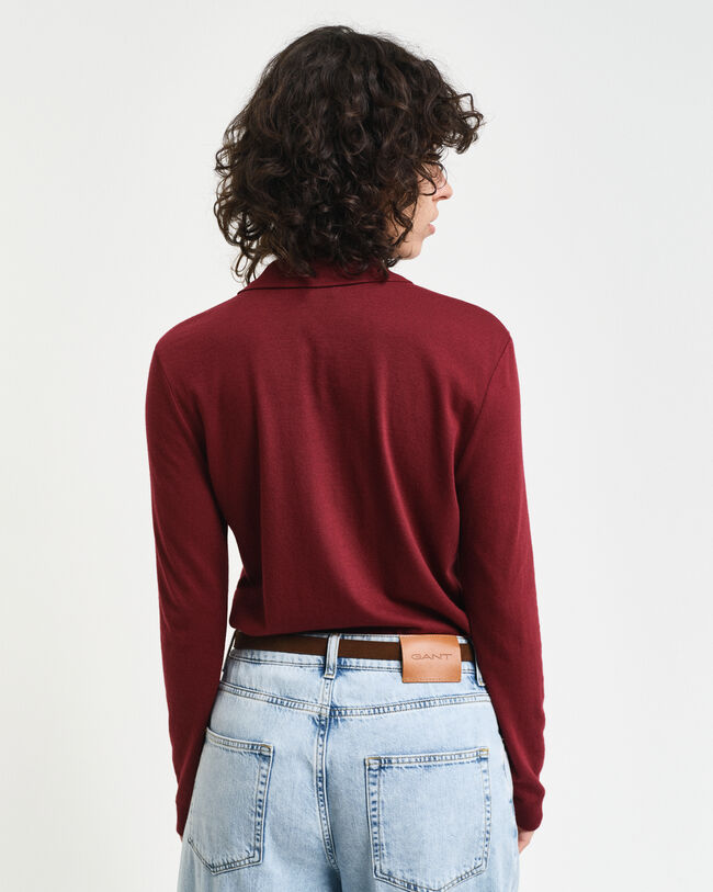 Sömlös långärmad pikétröja