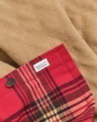 Relaxed fit rutig vadderad skjortjacka