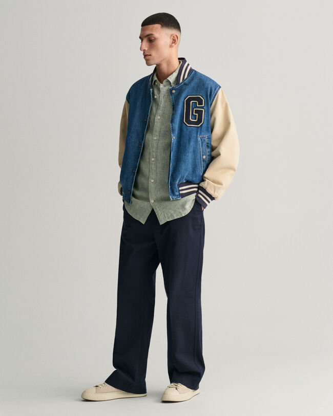 Slim fit linneskjorta