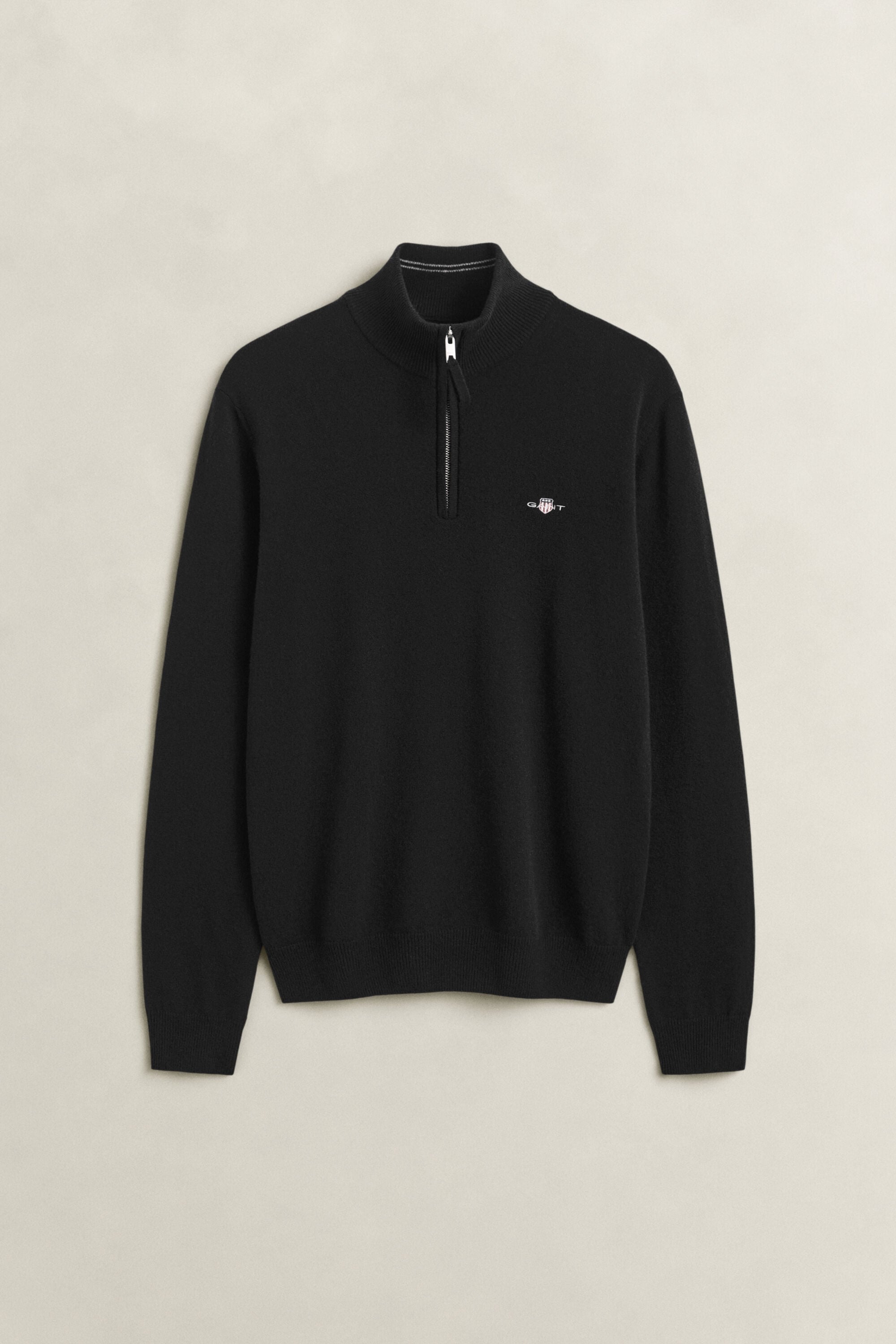 Tröja i lammull med half-zip