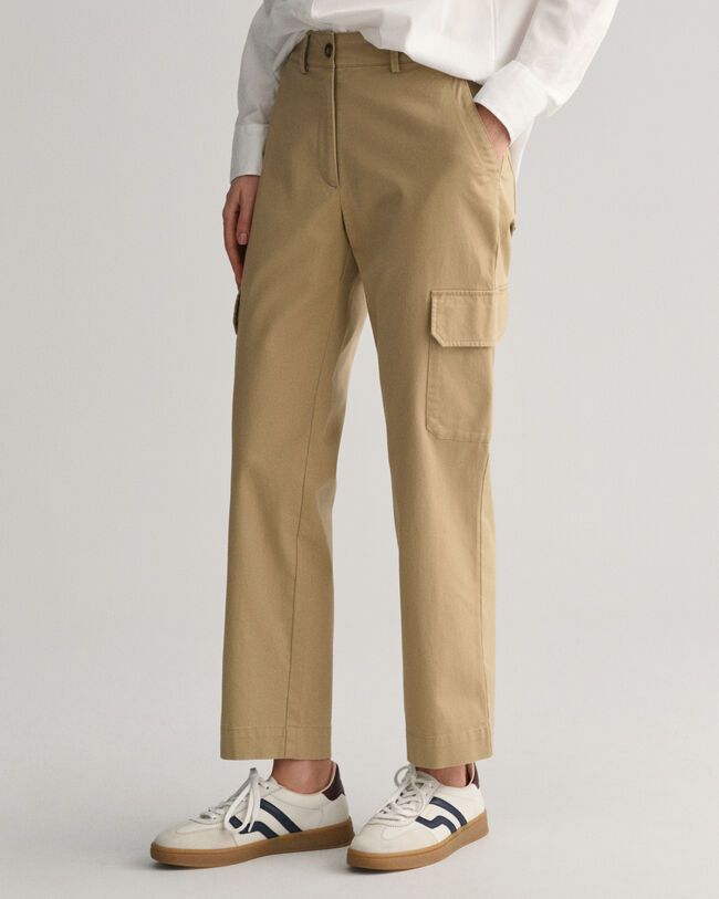 Slim fit chinos i cargostil