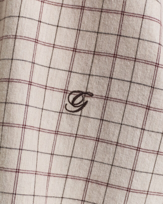 Relaxed fit rutig skjorta i borstad flanell